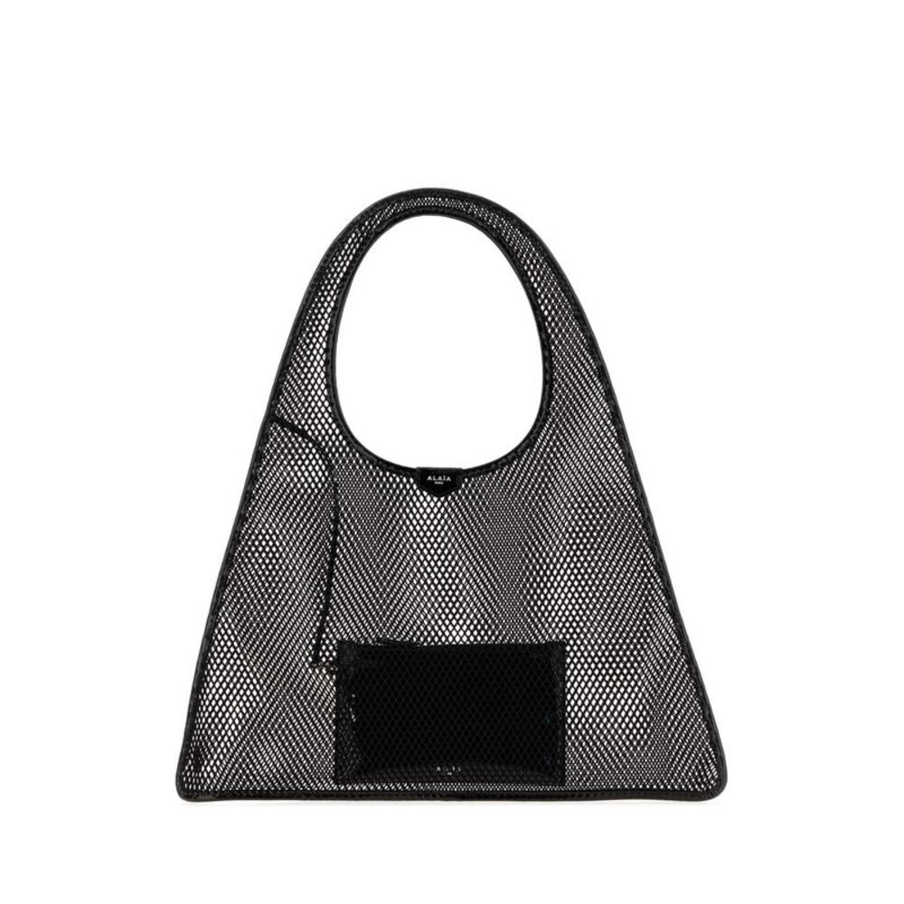 Alaia Women Black Mesh One Piece Shoulder Bag